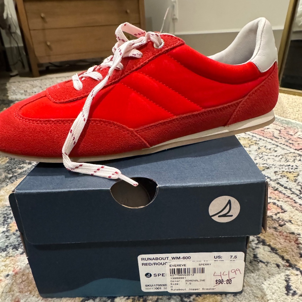 Sperry runabout red women’s 7.5